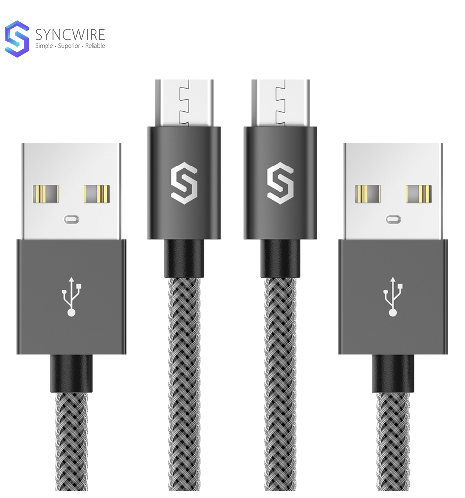 Syncwire Micro USB latauskaapeli (tuplapaketti)